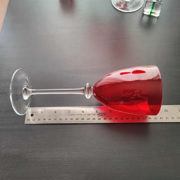 4 red 🍒♥️ crystal wine goblets | Mikasa | pattern MIC 157 - Picture 9 of 14